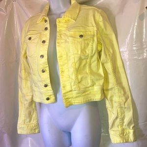 Yellow Bebe Denim Jacket